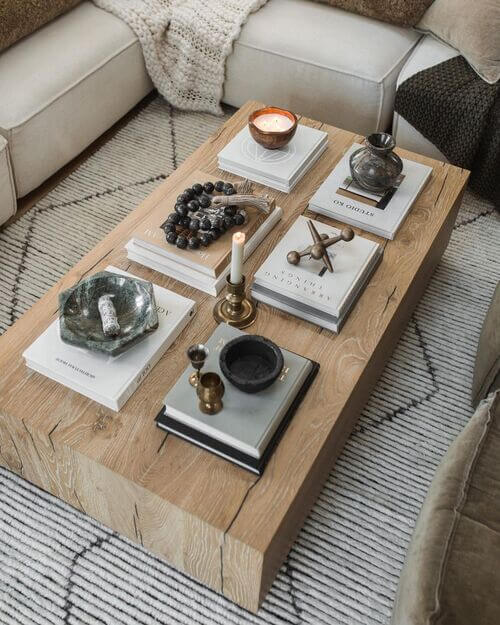 using books as trays