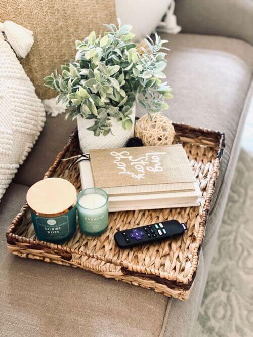 woven tray for couch