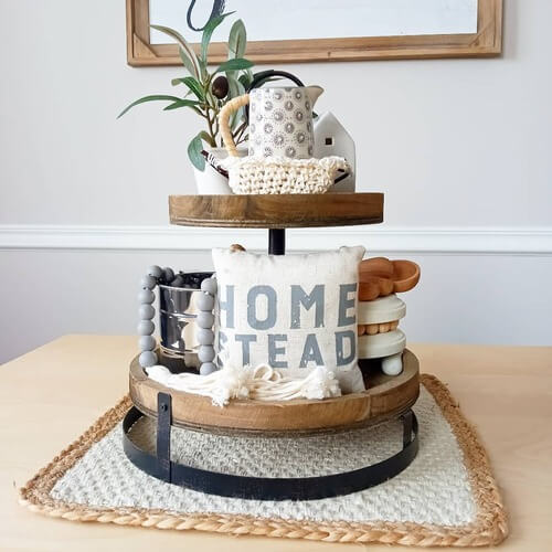tiered tray farmhouse