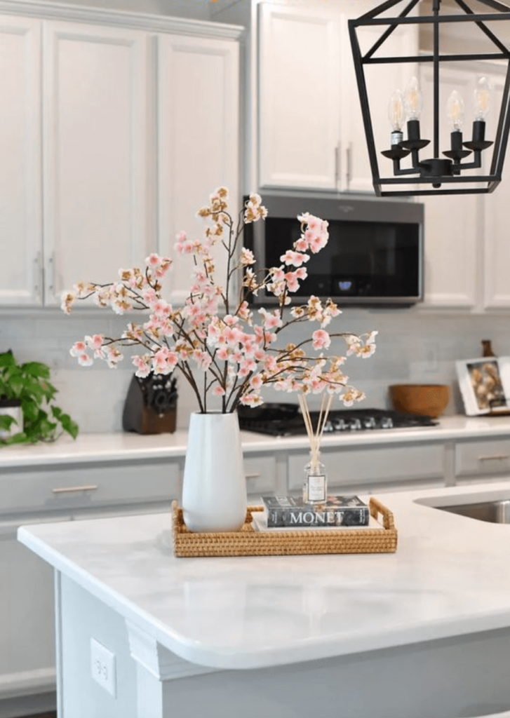 spring centerpiece kitchen island