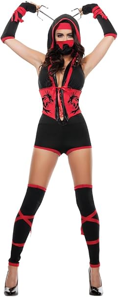 Starline Women's Red Dragon Ninja Costume