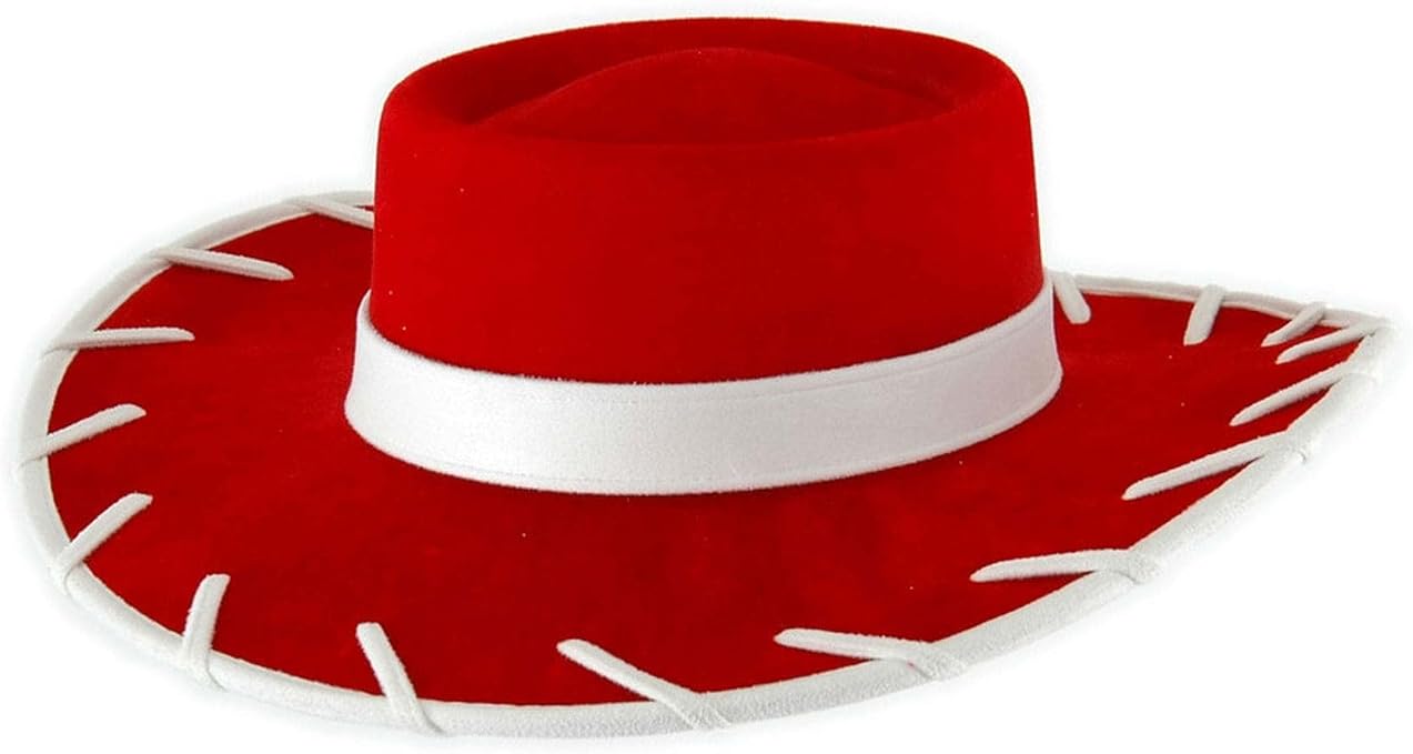 Disney Toy Story Jessie Costume Hat - Red Velvet Hat with White Lacing