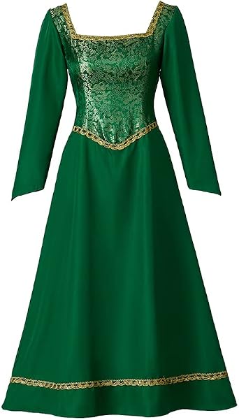 Saniplaycos Princess Cosplay Fiona Cosplay Dress Green Outfits Fancy Halloween Costumes for Women