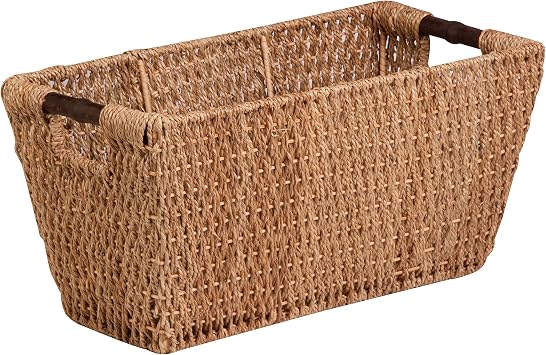 Honey-Can-Do Seagrass Basket w/Handles - Lg STO-02966 Natural, Large (20 in X 10 in)