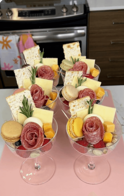 charcuterie cups cocktail glasses