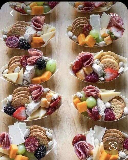 mini charcuterie boats