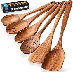large wood utensils set