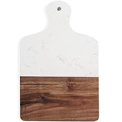 marble and wood cutting board
