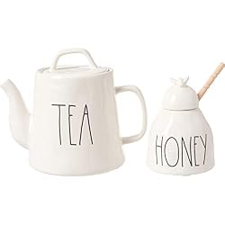 rae dunn honey and tea jars