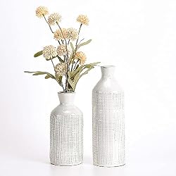 white ceramic vases