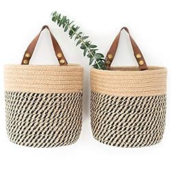 hanging woven wall baskets