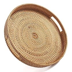 woven round tray