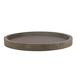 rustic round wood tray