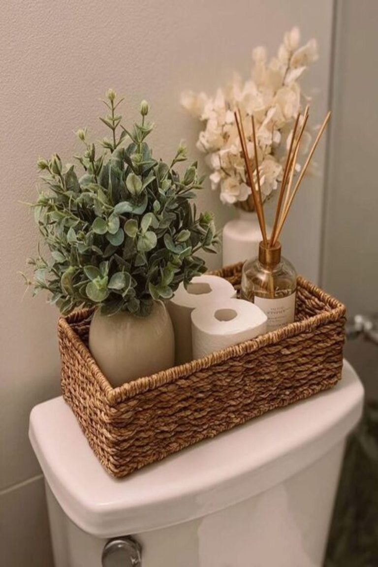 12 Back Of  Toilet Decor Ideas For Your Bathroom That Look Cute